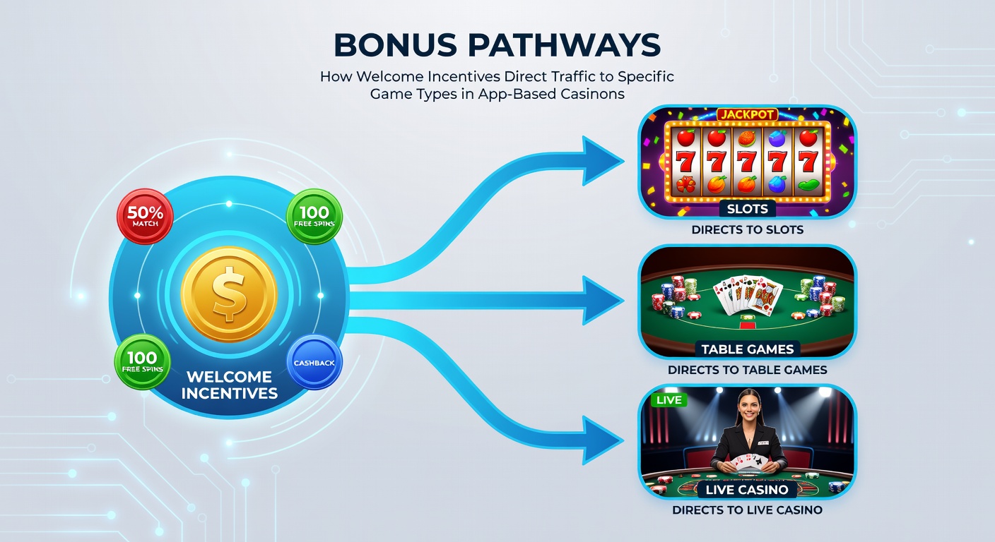 Mobile casino dashboard illustrating bonus progress bars linked to slot and live table game categories
