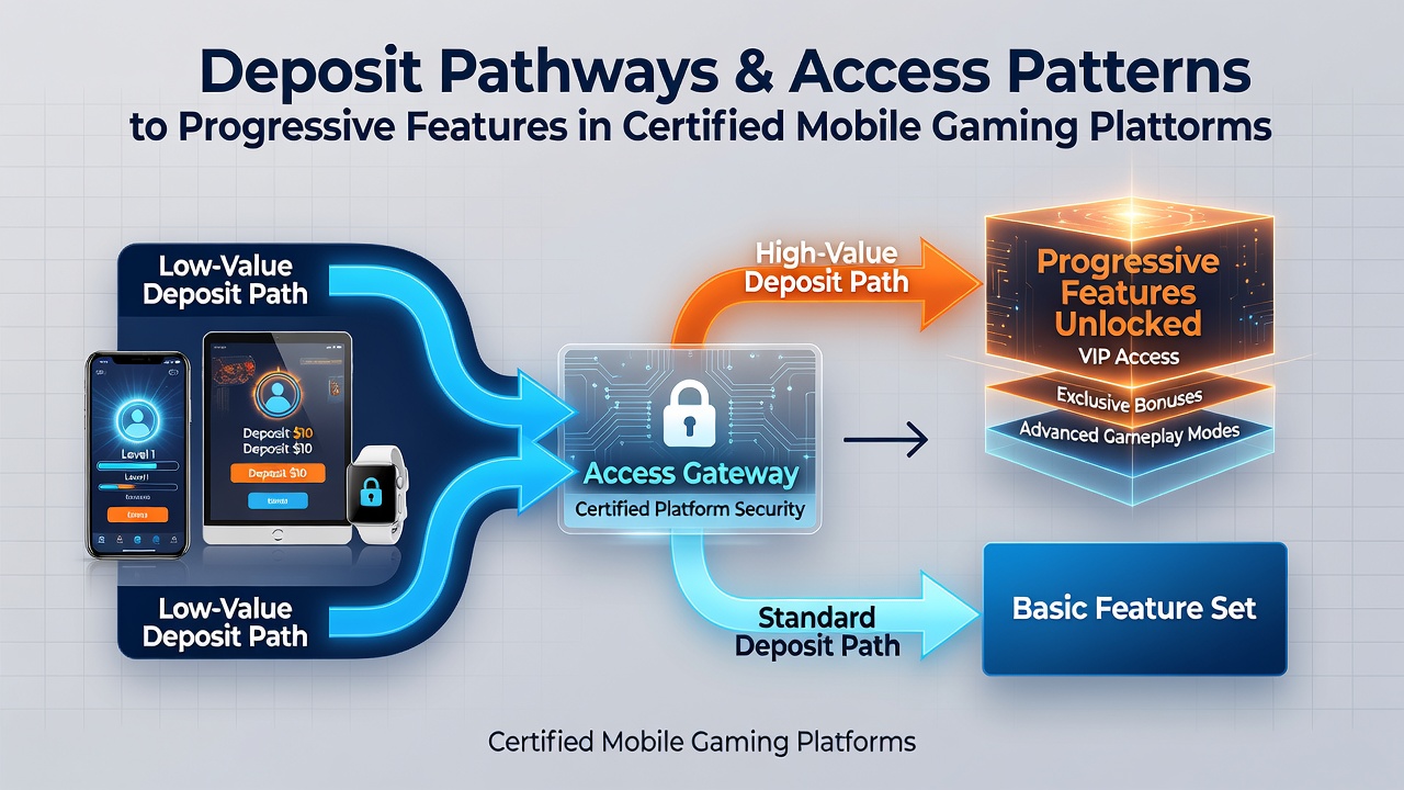 Screenshot of progressive jackpot progression linked to various deposit methods in a mobile casino app