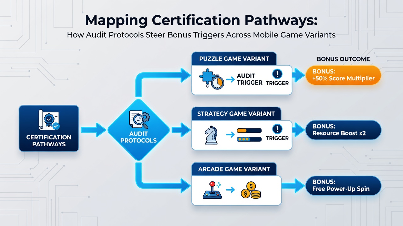 Flowchart illustrating audit protocols steering bonus triggers and loyalty structures in mobile gaming