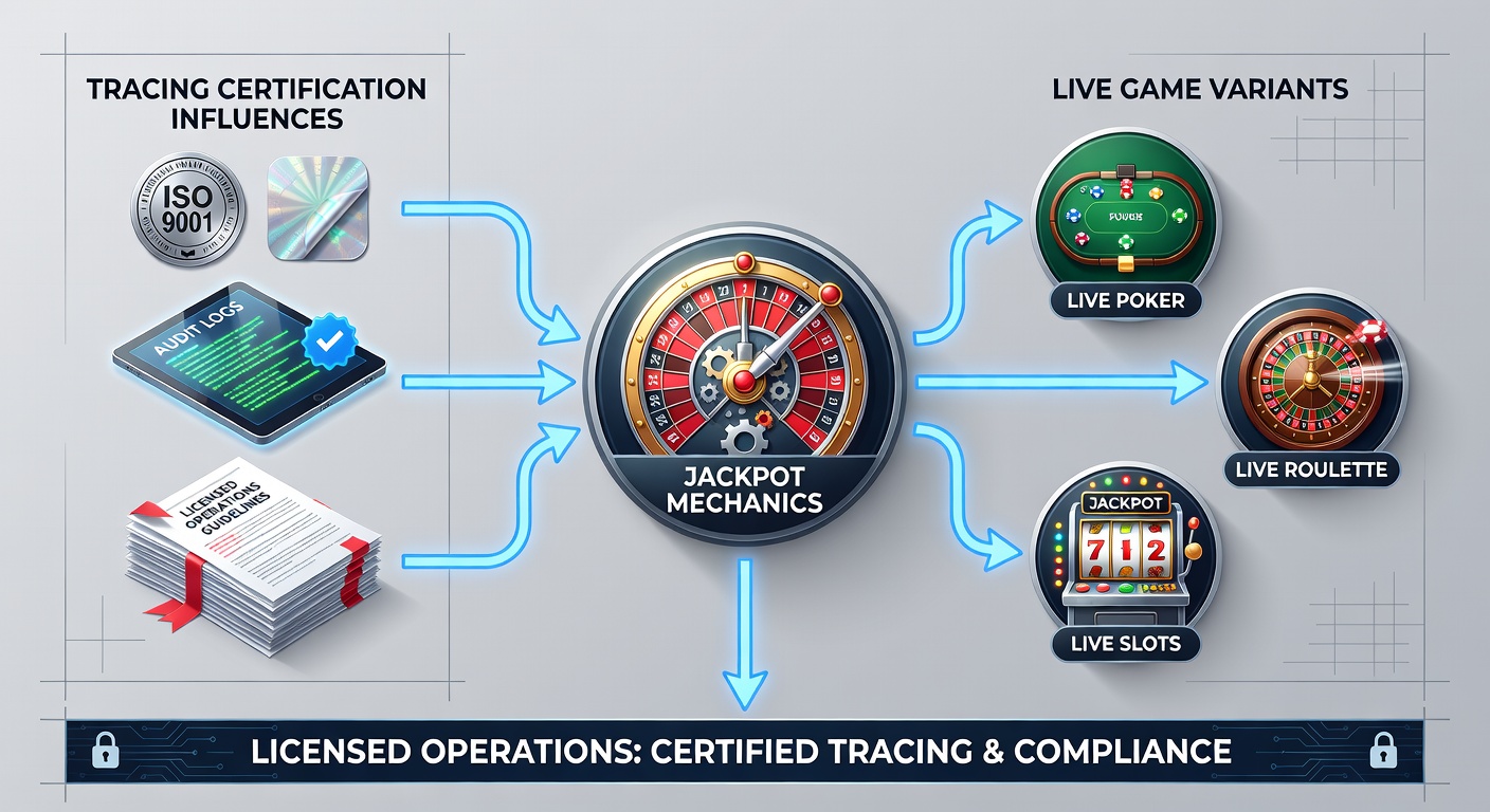 Live dealer table setup undergoing variant certification review