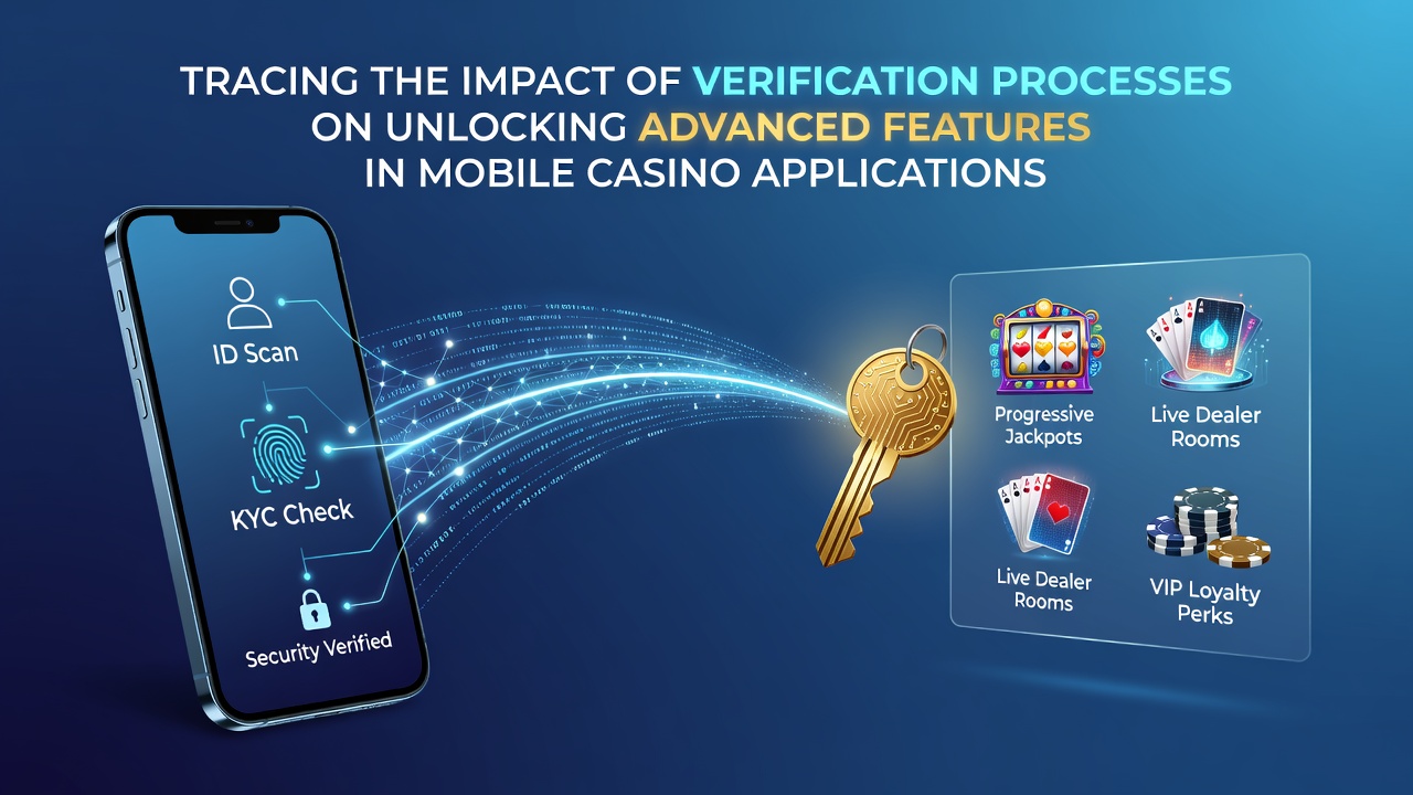 Mobile casino app interface showing verification status and unlocked features